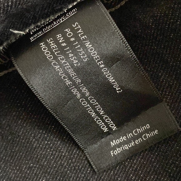 BLANKNYC Mens Grey Hooded Denim Jacket Size M - Picture 7 of 7